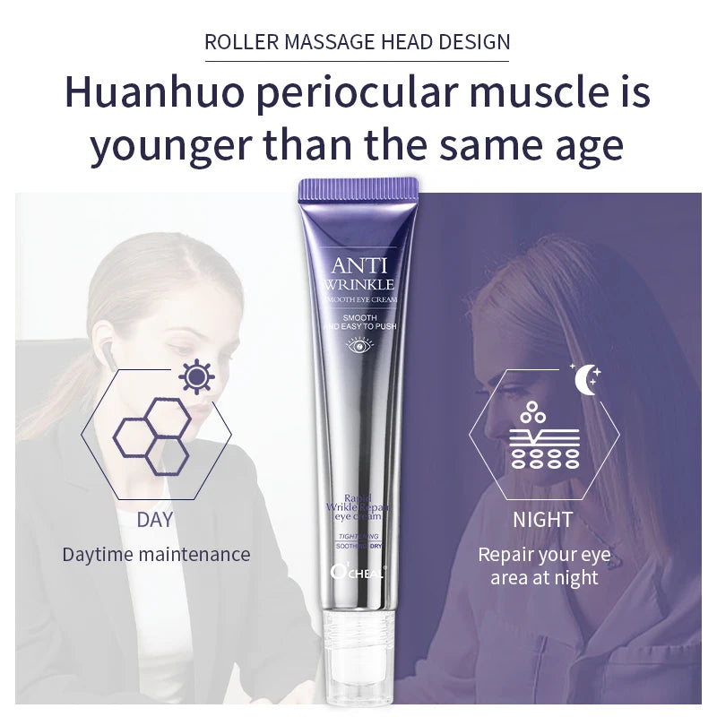 Hyaluronic Acid Eye Roller Cream | Dark Circles, Puffiness & Anti-Aging Treatment