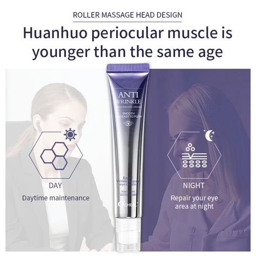 Hyaluronic Acid Eye Roller Cream | Dark Circles, Puffiness & Anti-Aging Treatment